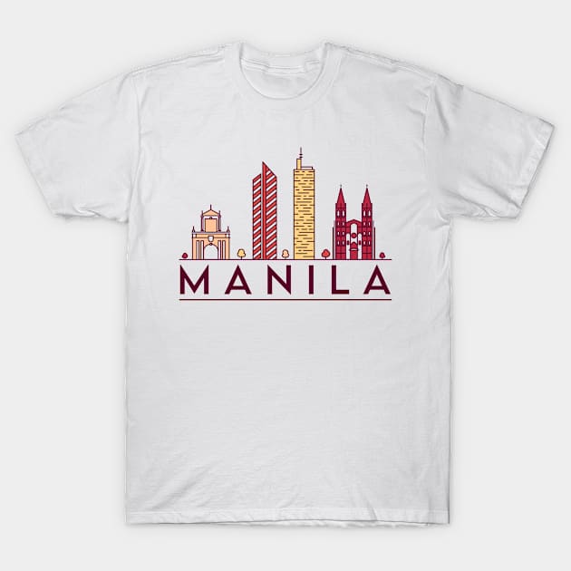 Manila cityscape T-Shirt by SerenityByAlex